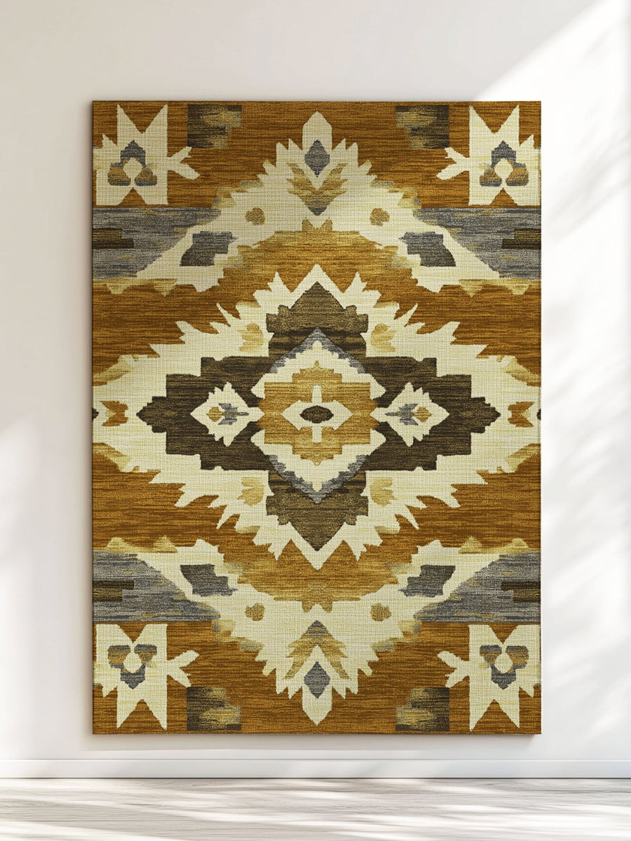 Sun - Faded Western Heritage Rug | Nature - Inspired Rug by districtoasis