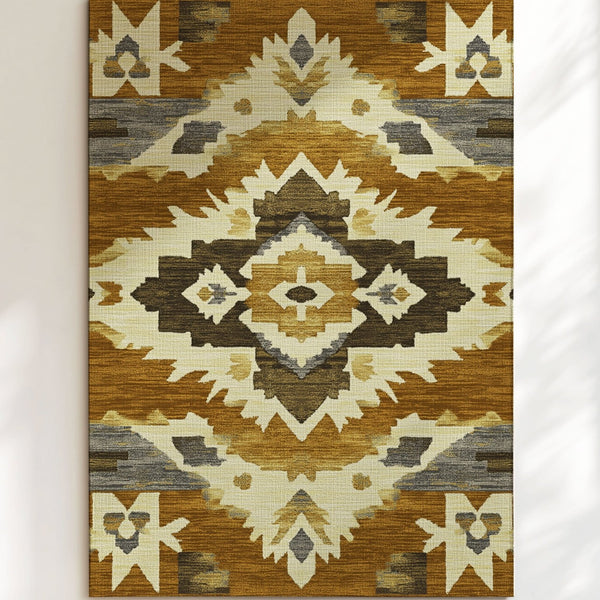 Sun - Faded Western Heritage Rug | Nature - Inspired Rug by districtoasis