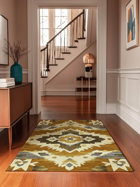 Sun - Faded Western Heritage Rug | Nature - Inspired Rug by districtoasis
