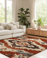 Sun - Faded Western Heritage Rug | Nature - Inspired Rug by districtoasis