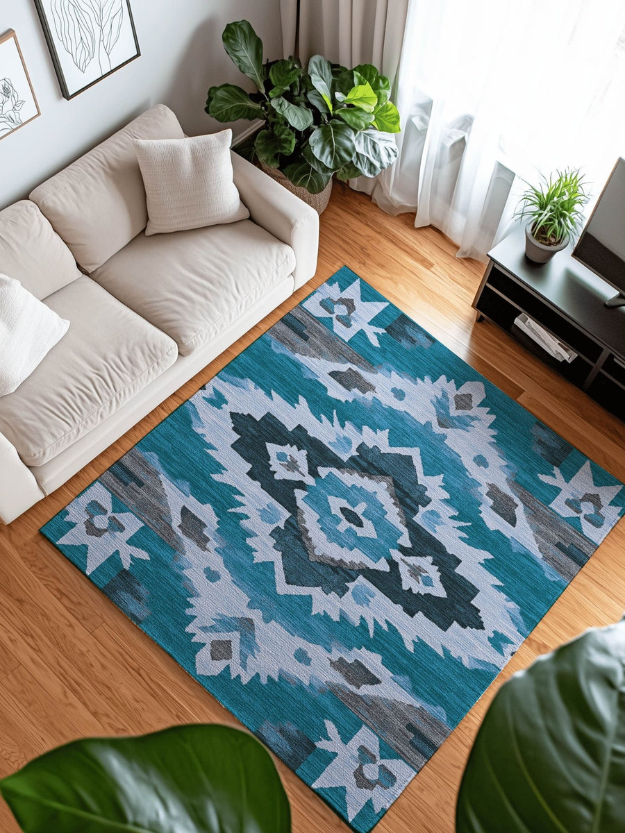 Sun - Faded Western Heritage Rug | Nature - Inspired Rug by districtoasis
