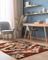 Sun - Faded Western Heritage Rug | Nature - Inspired Rug by districtoasis