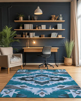 Sun - Faded Western Heritage Rug | Nature - Inspired Rug by districtoasis