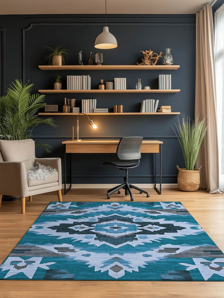 Sun - Faded Western Heritage Rug | Nature - Inspired Rug by districtoasis