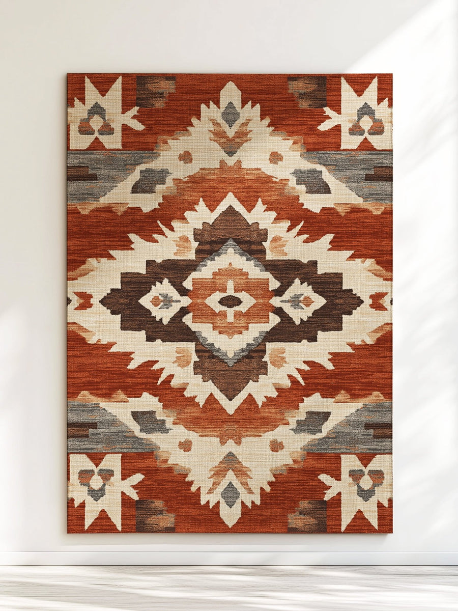 Sun - Faded Western Heritage Rug | Nature - Inspired Rug by districtoasis