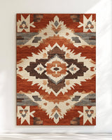 Sun - Faded Western Heritage Rug | Nature - Inspired Rug by districtoasis