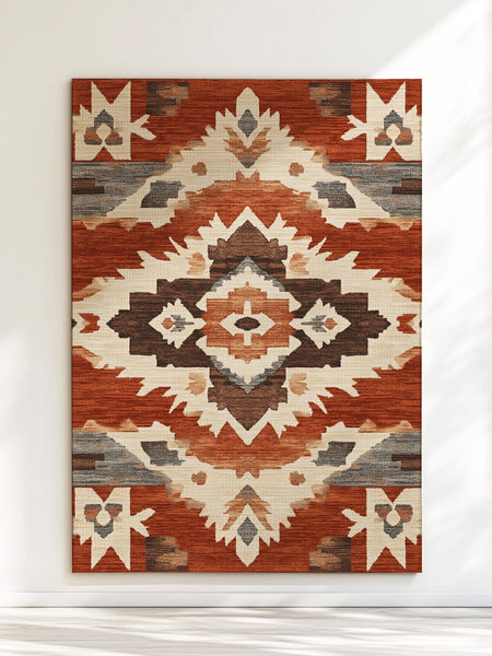 Sun - Faded Western Heritage Rug | Nature - Inspired Rug by districtoasis