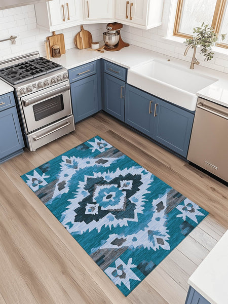 Sun - Faded Western Heritage Rug | Nature - Inspired Rug by districtoasis