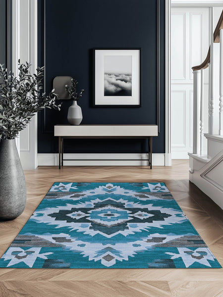 Sun - Faded Western Heritage Rug | Nature - Inspired Rug by districtoasis