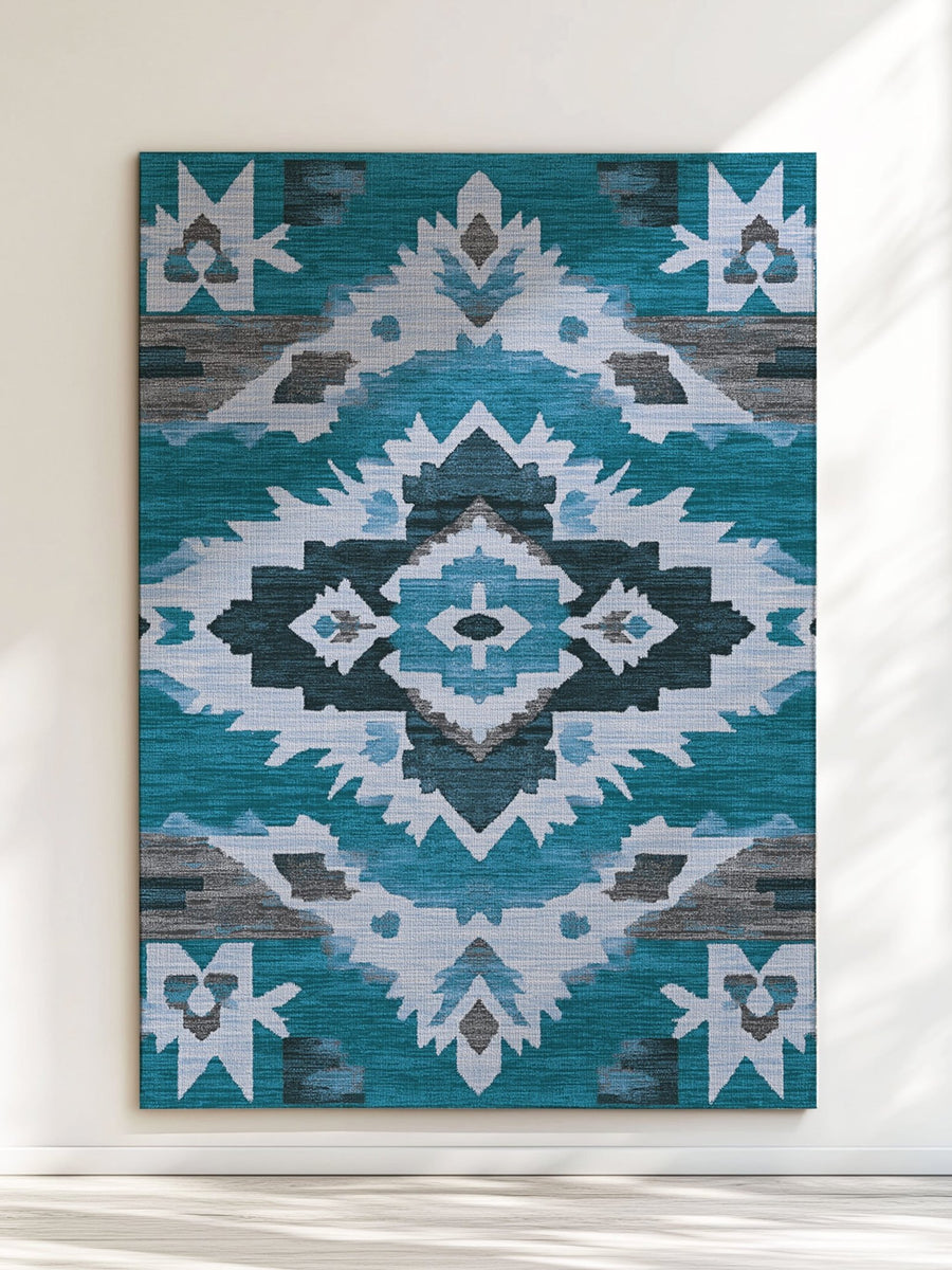 Sun - Faded Western Heritage Rug | Nature - Inspired Rug by districtoasis