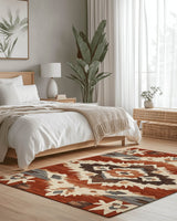 Sun - Faded Western Heritage Rug | Nature - Inspired Rug by districtoasis