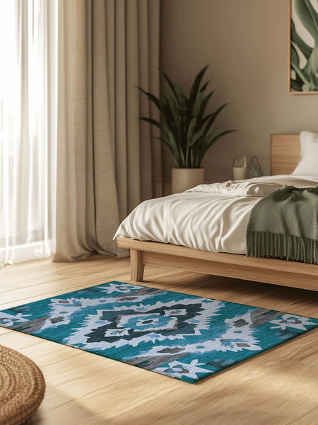 Sun - Faded Western Heritage Rug | Nature - Inspired Rug by districtoasis