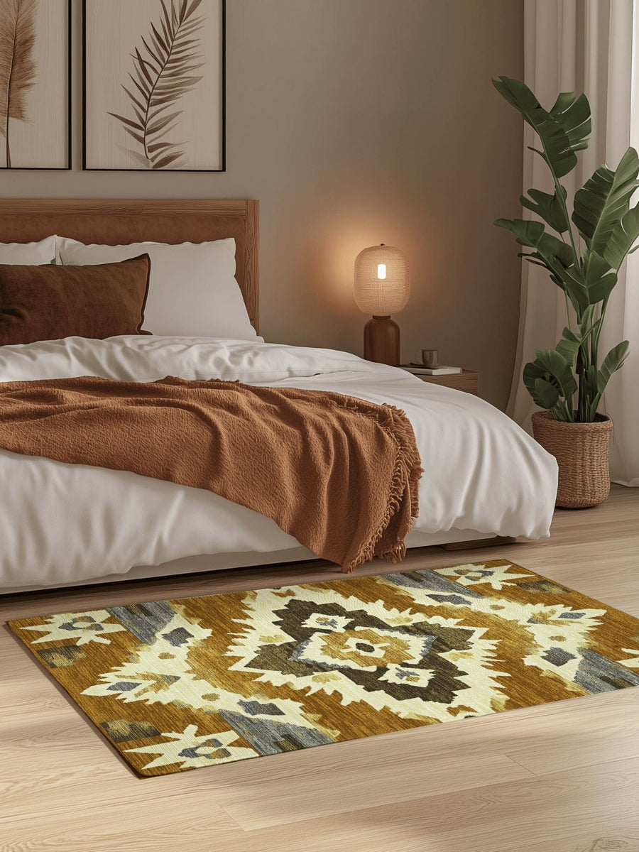 Sun - Faded Western Heritage Rug | Nature - Inspired Rug by districtoasis