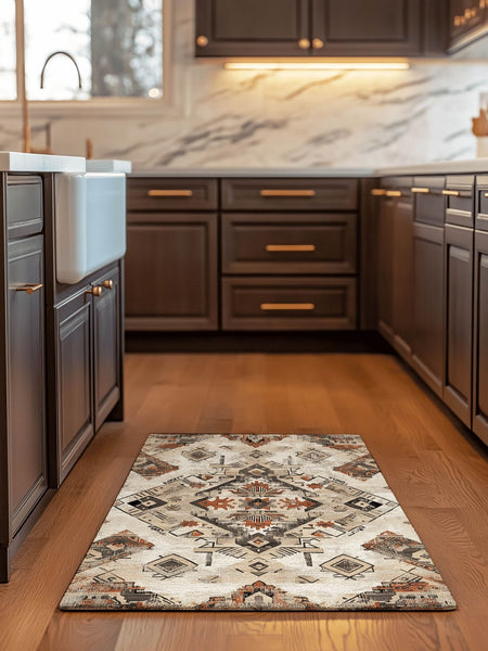 Timeworn Aztec Tapestry Rug | Nature - Inspired Rug by districtoasis