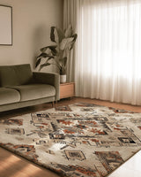 Timeworn Aztec Tapestry Rug | Nature - Inspired Rug by districtoasis