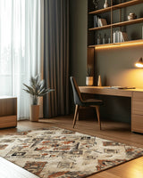 Timeworn Aztec Tapestry Rug | Nature - Inspired Rug by districtoasis