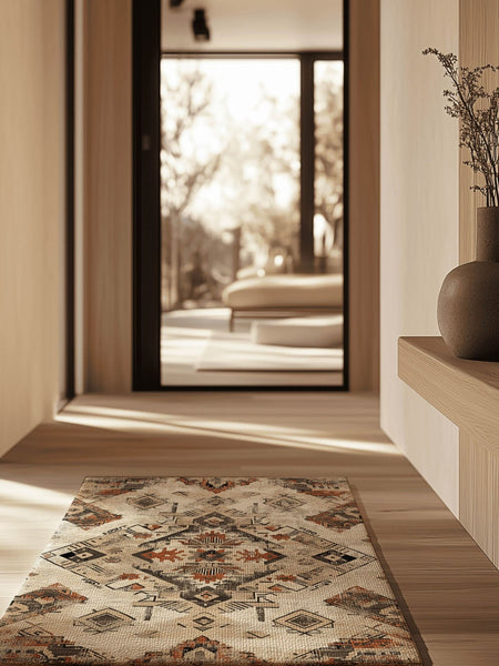 Timeworn Aztec Tapestry Rug | Nature - Inspired Rug by districtoasis