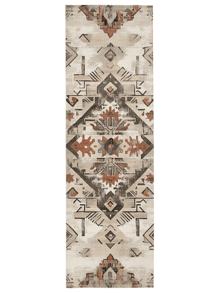 Timeworn Aztec Tapestry Rug – Aged Tribal Elegance, Soft & Durable | Nature - Inspired Rug by districtoasis