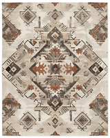 Timeworn Aztec Tapestry Rug – Aged Tribal Elegance, Soft & Durable | Nature - Inspired Rug by districtoasis