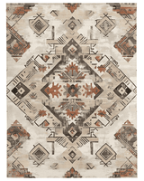 Timeworn Aztec Tapestry Rug – Aged Tribal Elegance, Soft & Durable | Nature - Inspired Rug by districtoasis