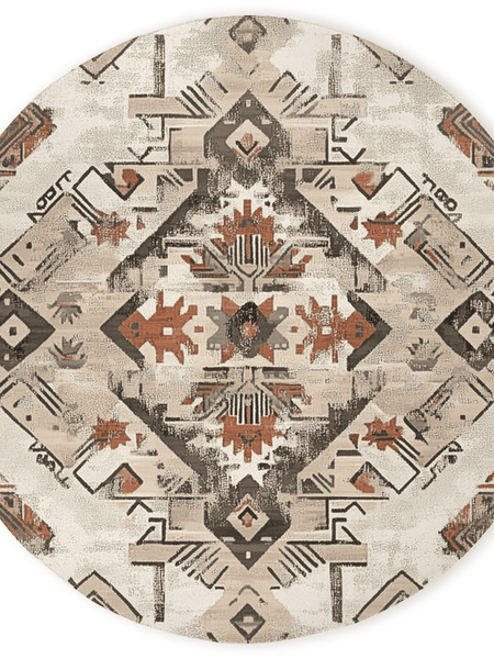 Timeworn Aztec Tapestry Rug – Aged Tribal Elegance, Soft & Durable | Nature - Inspired Rug by districtoasis
