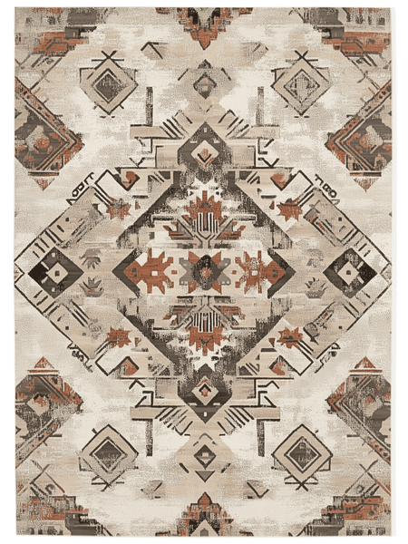 Timeworn Aztec Tapestry Rug – Aged Tribal Elegance, Soft & Durable | Nature - Inspired Rug by districtoasis