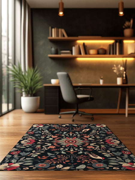 Twilight Canopy Rug – Mystical Forest Design, Soft & Durable | Nature - Inspired Rug by districtoasis
