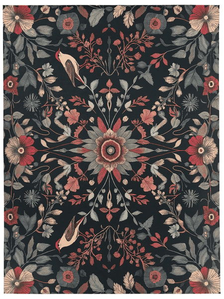 Twilight Canopy Rug – Mystical Forest Design, Soft & Durable | Nature - Inspired Rug by districtoasis