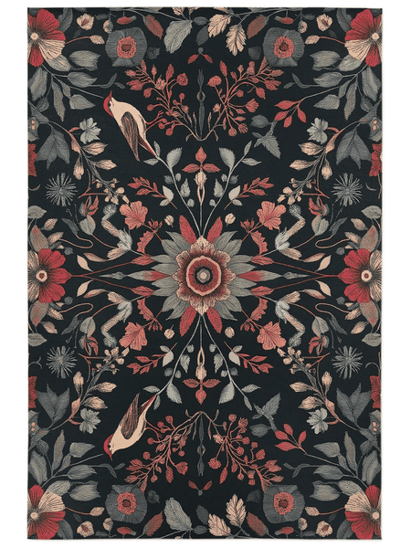 Twilight Canopy Rug – Mystical Forest Design, Soft & Durable | Nature - Inspired Rug by districtoasis