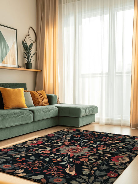 Twilight Canopy Rug – Mystical Forest Design, Soft & Durable | Nature - Inspired Rug by districtoasis