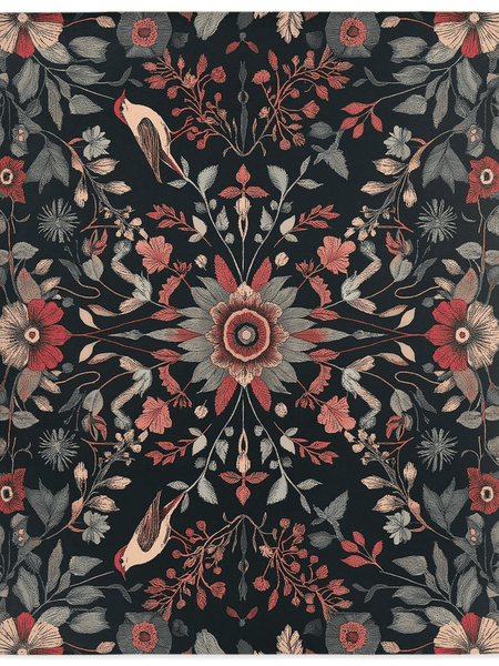 Twilight Canopy Rug – Mystical Forest Design, Soft & Durable | Nature - Inspired Rug by districtoasis