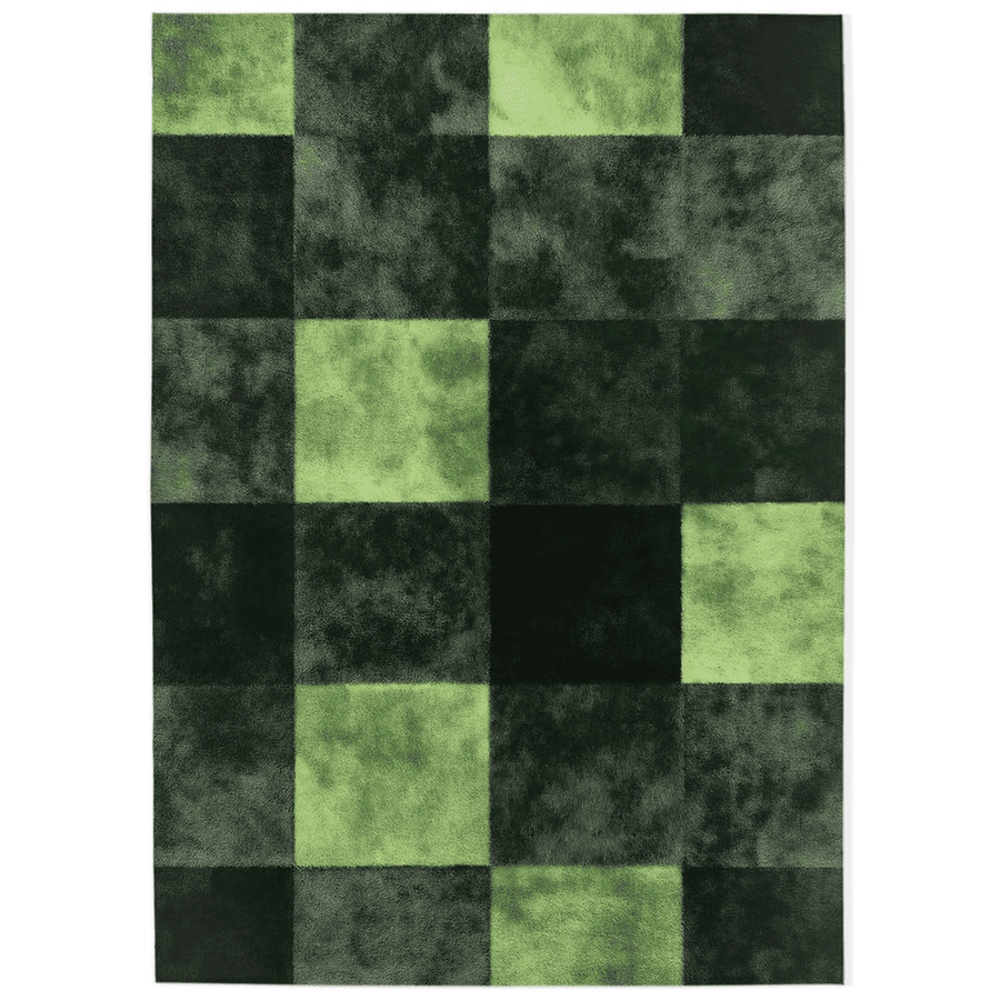 Verdant Grid Rug – Elegant Grid Patterns, Premium Quality | Nature - Inspired Rug by districtoasis