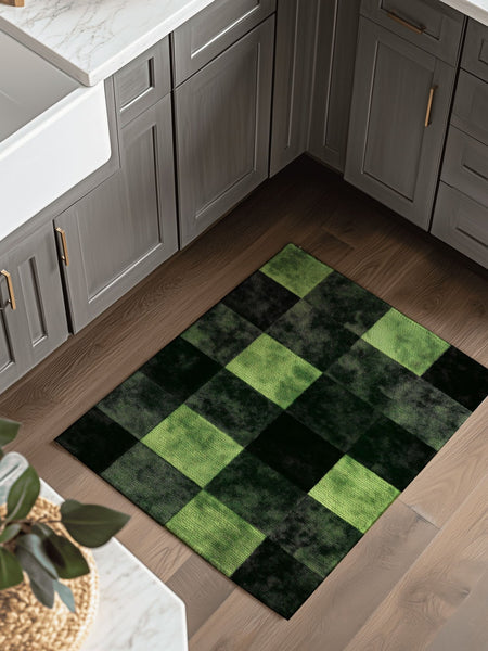 Verdant Grid Rug – Elegant Grid Patterns, Premium Quality | Nature - Inspired Rug by districtoasis