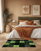 Verdant Grid Rug – Elegant Grid Patterns, Premium Quality | Nature - Inspired Rug by districtoasis