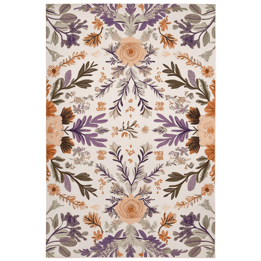 Verdant Harmony Rug – Floral Polish Meadow Design, Soft & Durable | Nature - Inspired Rug by districtoasis