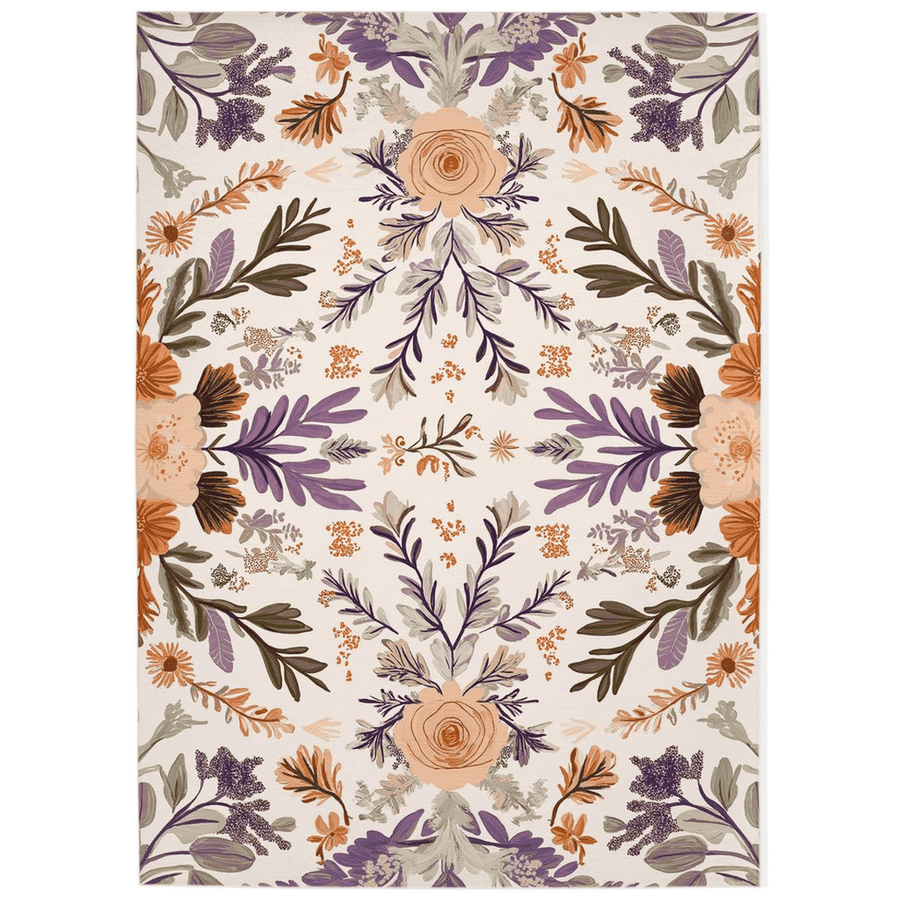 Verdant Harmony Rug – Floral Polish Meadow Design, Soft & Durable | Nature - Inspired Rug by districtoasis