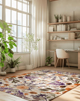 Verdant Harmony Rug – Floral Polish Meadow Design, Soft & Durable | Nature - Inspired Rug by districtoasis