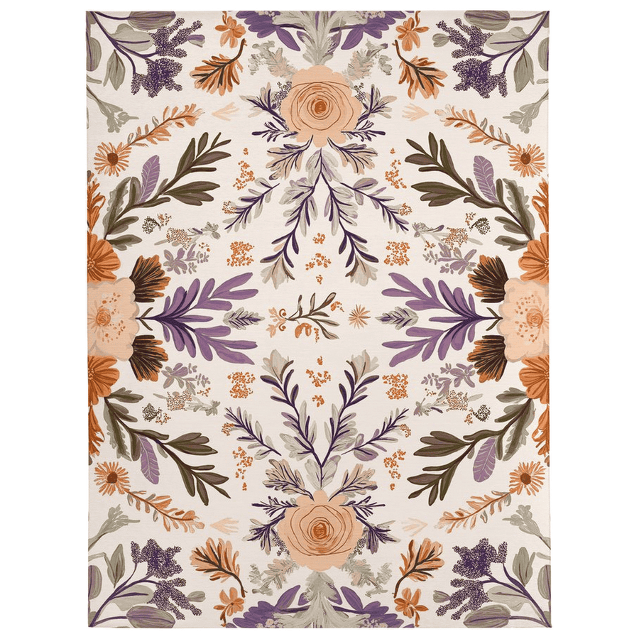 Verdant Harmony Rug – Floral Polish Meadow Design, Soft & Durable | Nature - Inspired Rug by districtoasis