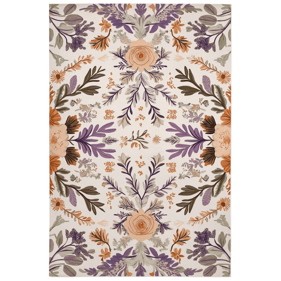 Verdant Harmony Rug – Floral Polish Meadow Design, Soft & Durable | Nature - Inspired Rug by districtoasis