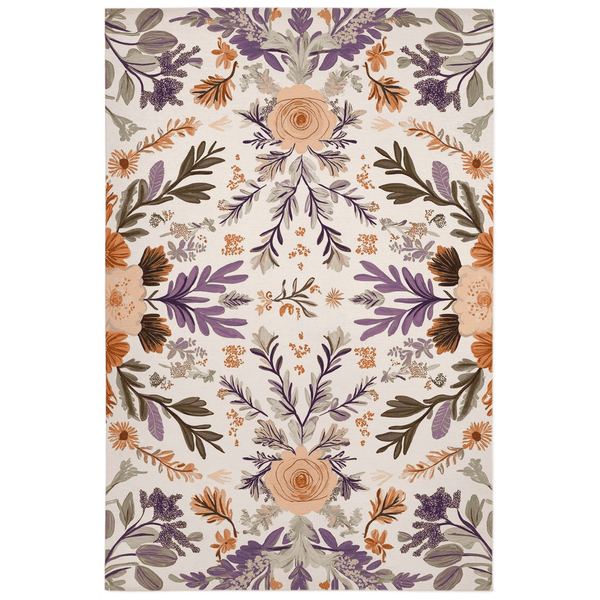 Verdant Harmony Rug – Floral Polish Meadow Design, Soft & Durable | Nature - Inspired Rug by districtoasis