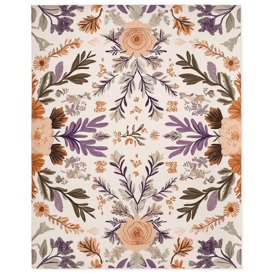Verdant Harmony Rug – Floral Polish Meadow Design, Soft & Durable | Nature - Inspired Rug by districtoasis