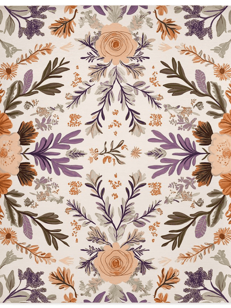Verdant Harmony Rug – Floral Polish Meadow Design, Soft & Durable | Nature - Inspired Rug by districtoasis