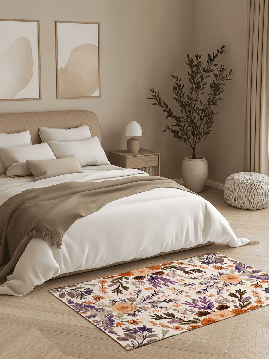 Verdant Harmony Rug – Floral Polish Meadow Design, Soft & Durable | Nature - Inspired Rug by districtoasis