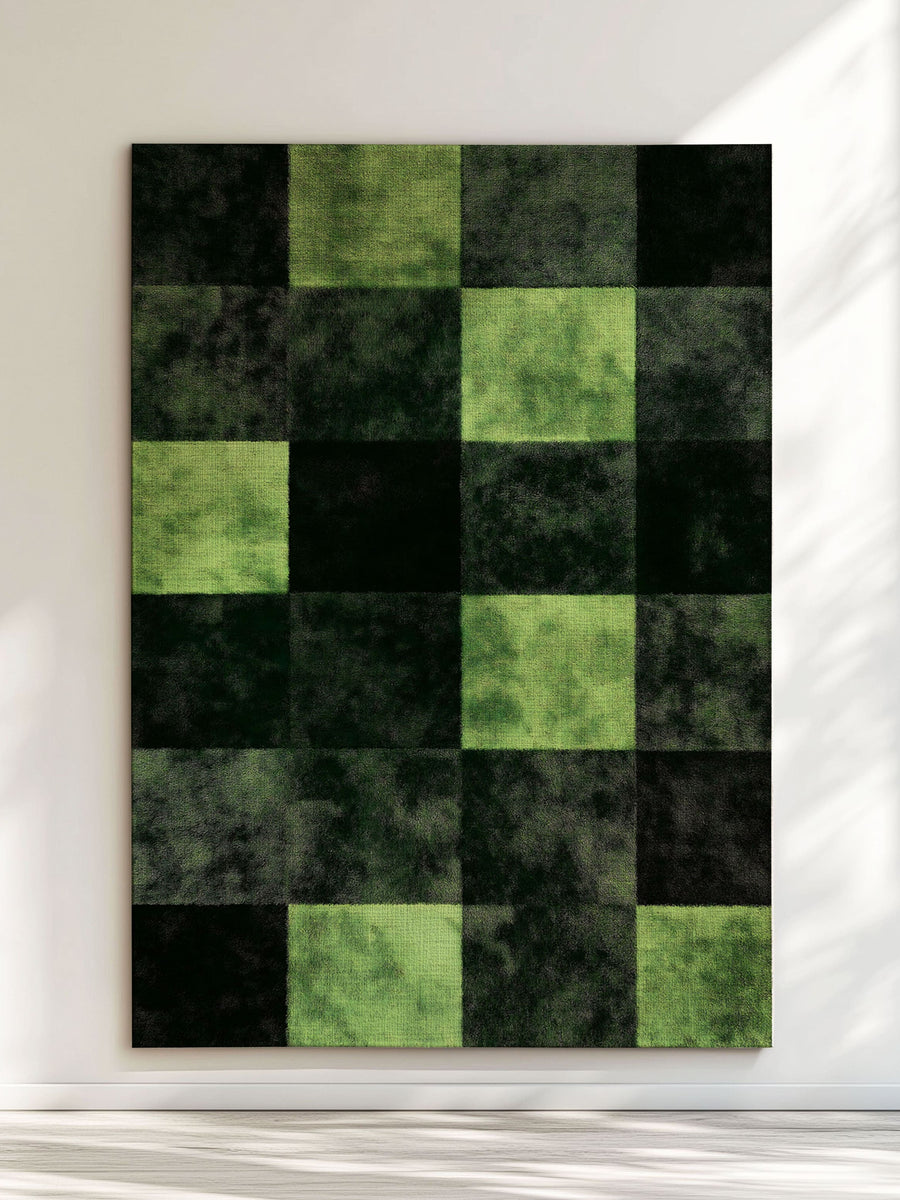 Verdant Grid Rug – Elegant Grid Patterns, Premium Quality