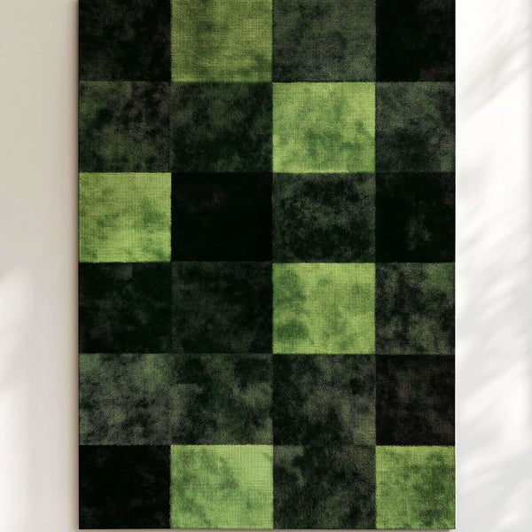 Verdant Grid Rug – Elegant Grid Patterns, Premium Quality