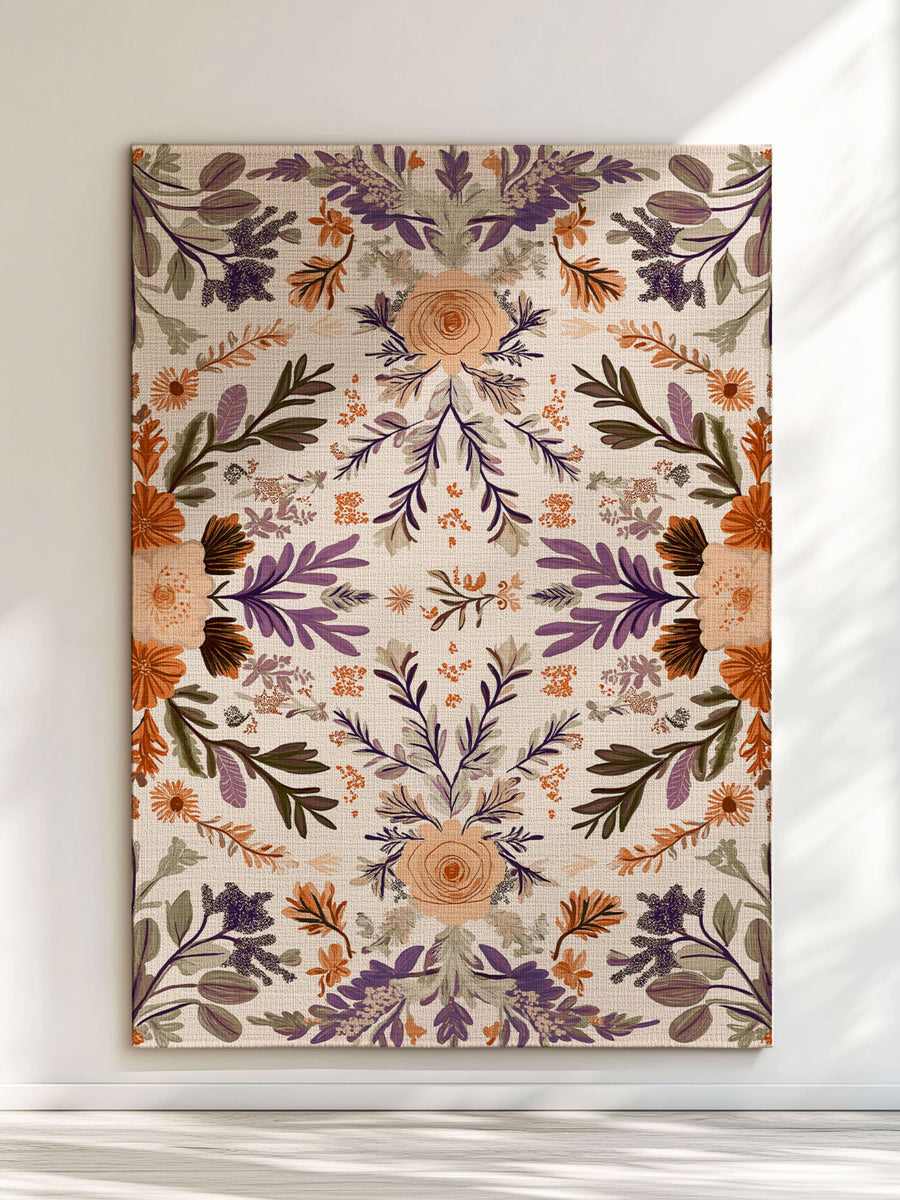 Verdant Harmony Rug – Floral Polish Meadow Design