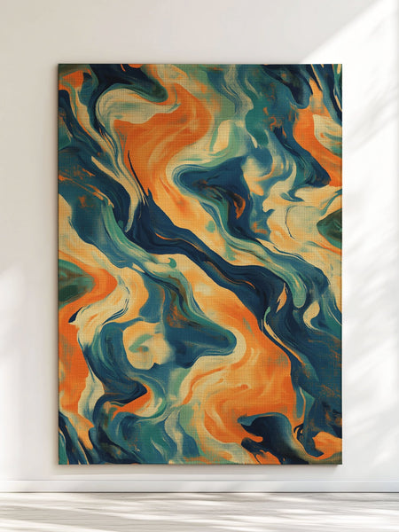 Vibrant Swirls Abstract Rug | Nature - Inspired Rug by districtoasis