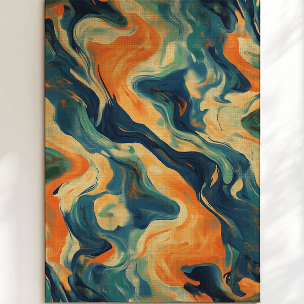 Vibrant Swirls Abstract Rug | Nature - Inspired Rug by districtoasis