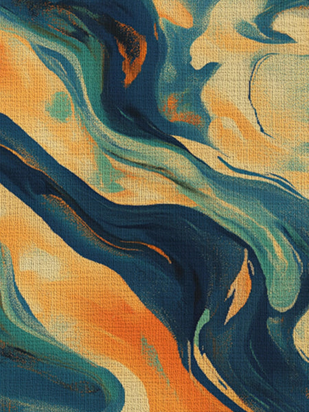 Vibrant Swirls Abstract Rug | Nature - Inspired Rug by districtoasis