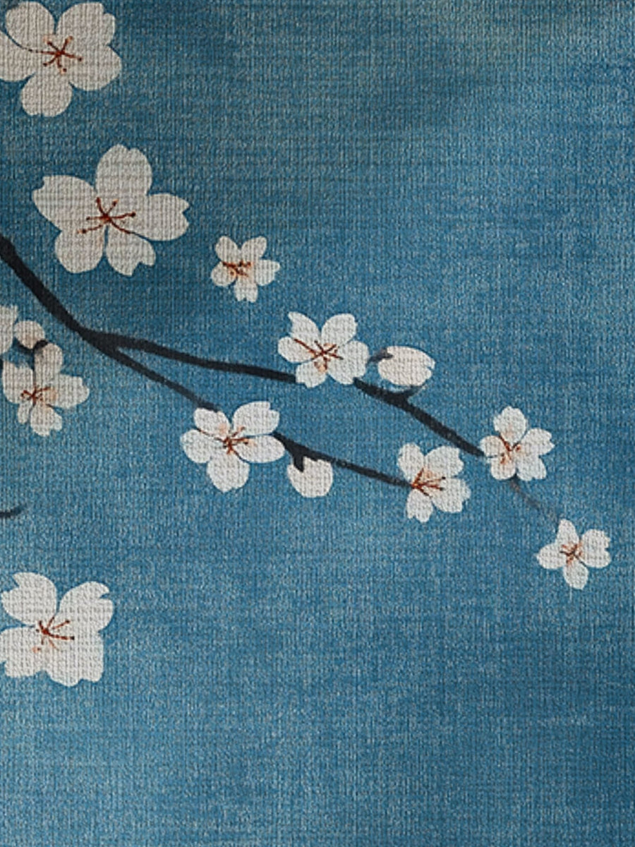 Whispering Sakura Trail Rug | Nature - Inspired Rug by districtoasis